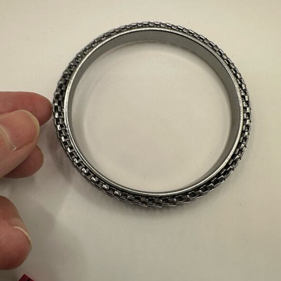 Unbranded Gunmetal Tone Mesh Bangle Bracelet Biker Goth Steampunk Punk - Picture 10 of 11